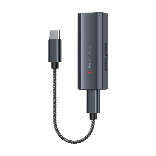 FOSI 오디오 DS2 듀얼 CS43131 휴대용 USB DAC 및 AMP 헤드폰 앰프 휴대용 동금 DSD256 32BIT/384 듀얼 출력, 그레이 &amp; 블랙
