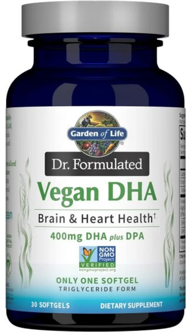 가든오브라이프 닥터 포뮬레이티드 비건 DHA 400mg 플러스 DPA 소프트젤, 1개, 30정 - 쿠팡