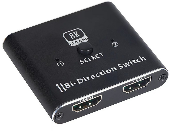 8K/4K HDMI 雙向切換器 一鍵切換影音設備, 1個, 2.1版本雙向分配器
