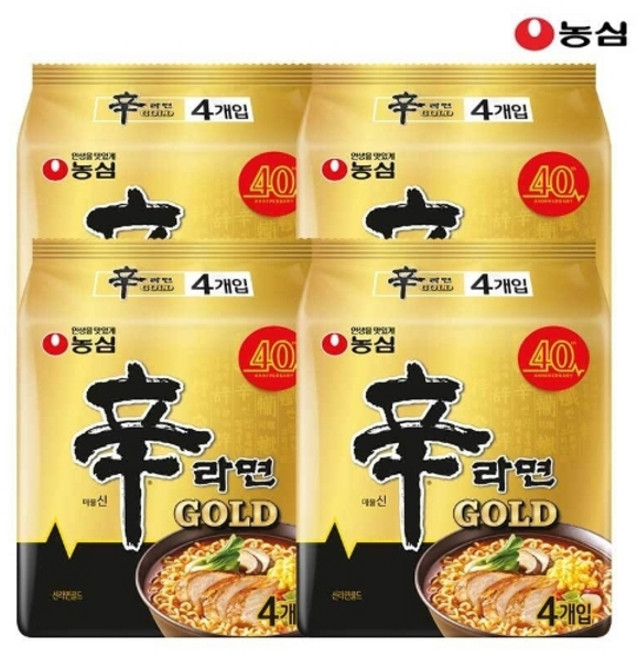 농심 신라면 골드 125g x 16봉, 16개