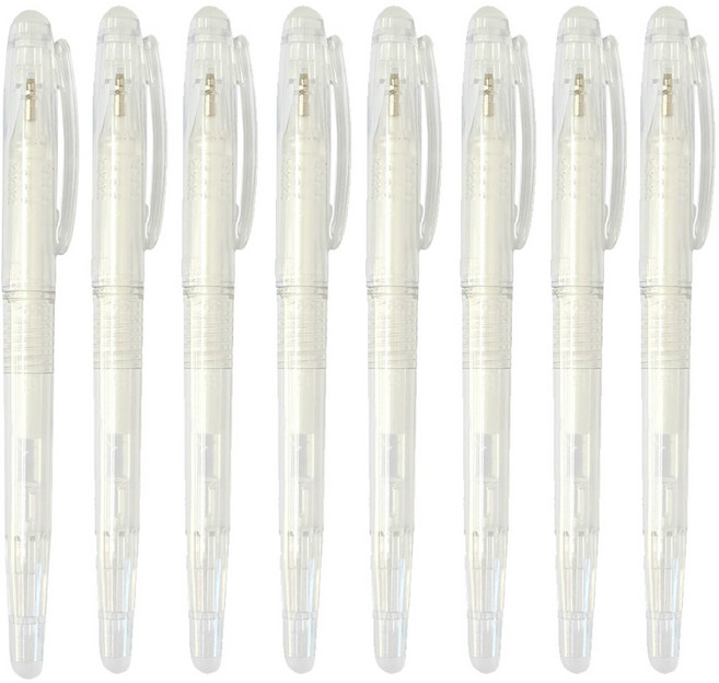 아이롱펜 열펜 다리미펜 열에지워지는펜, 화이트, 8개