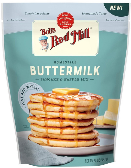 Bob's Red Mill 家常風味酪乳鬆餅&格子鬆餅預拌粉, 1個, 567g