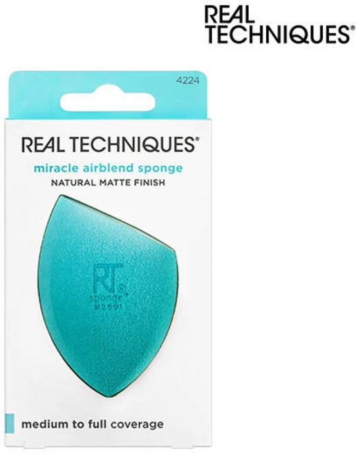 리얼테크닉스 미라클 에어블렌드 스펀지, 민트, 1개 - 쿠팡