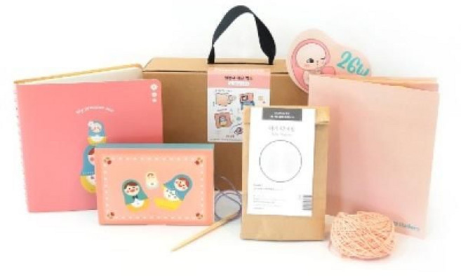 임신선물패키지 0~40주 태교 박스 (5종구성) - Pink