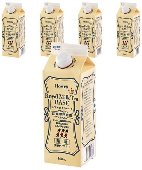 유씨씨 호머 로얄 밀크티 베이스 홍차전문점용, 5개, 500ml