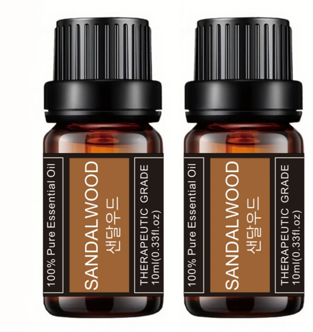 레노포프 천연 에센셜오일 & 블랜딩오일 35종 테라퓨틱등급, 2개, 10.샌달우드, 10ml - 쿠팡