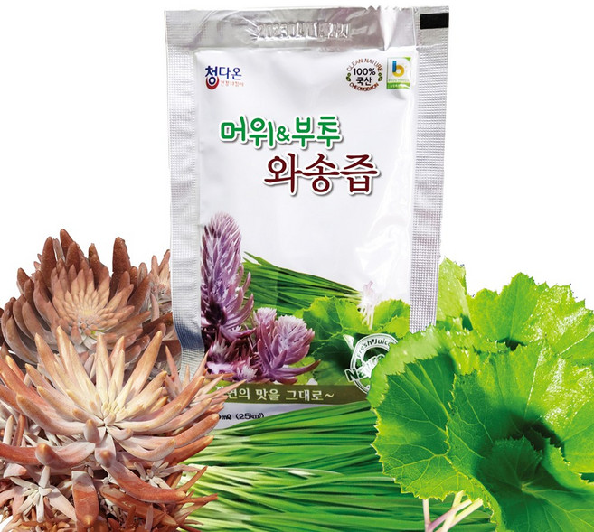 머위&부추와송즙 와송진액 와송즙 머위즙 부추즙 100% 국산/ 100ml, 30개