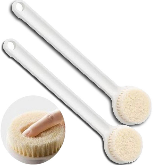 민크 등드름 바디브러쉬 샤워 등 브러쉬, 1세트, 2개입