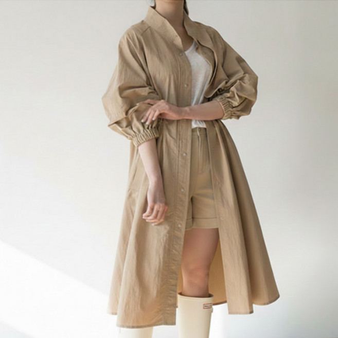 다예패션 바람막이 바스락 점퍼 장마 벌룬소매 국내생산