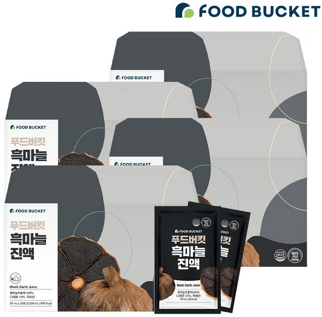 푸드버킷 남해 흑마늘즙100 70ml 120팩, 120개