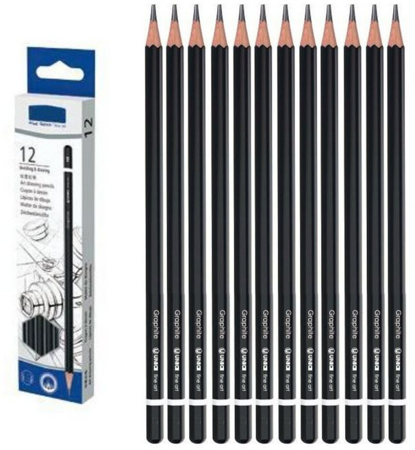 에이치비문화사 전문가용 미술 스케치 필기 연필 12p, 1세트, 4B