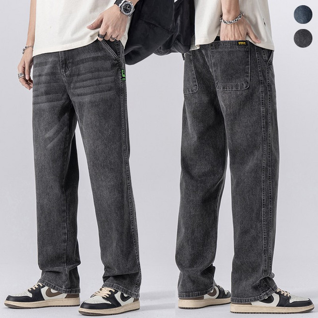 wassup 남자 청바지 일자핏 남성 청바지 스판 남자 바지 슬랙스바지