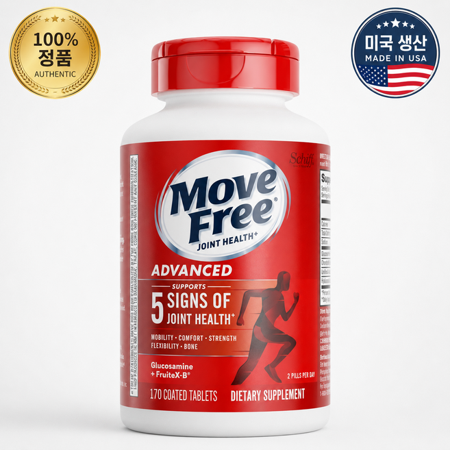 Move Free 무브프리 글루코사민 콘드로이친 히알루론션, 1개, 170정