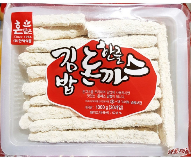 한맥식품 혼담은 김밥용 한줄 돈까스