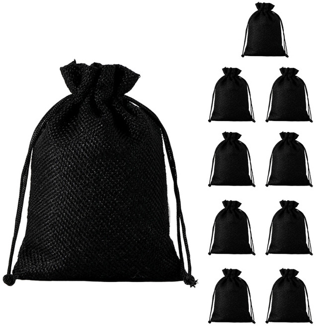 위즈맥스 마 재질 향 주머니, 10개, 블랙