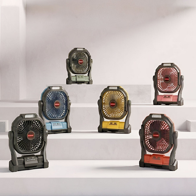 3in1 무선 LED 탁상용 및 캠핑용 선풍기 (휴대폰 충전 / 3단 LED 랜턴 / 4단 풍량), 오렌지(Orange), F660