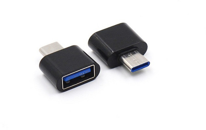 TYPE-C 轉 USB 3.0 轉接頭 Type-C 公轉 USB 3.0 母 OTG 轉接器, 1個, 短版(黑色)