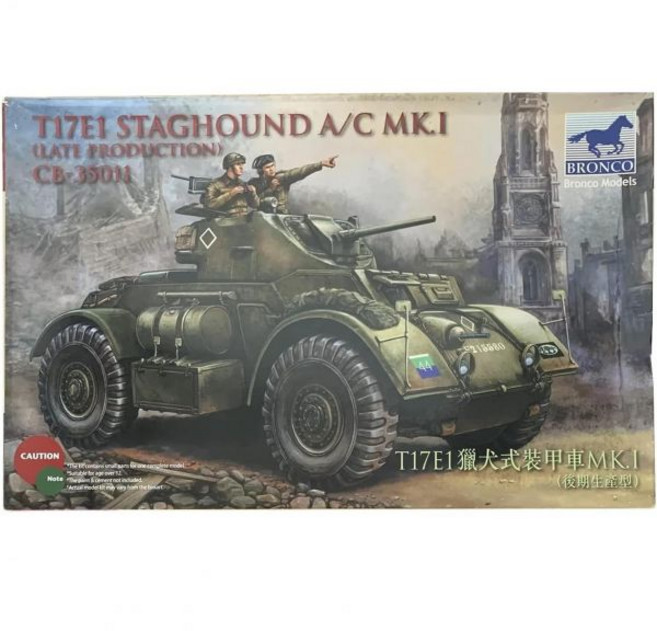 11447652 장갑차 밀리터리 탱크 프라모델 포병 브론코 모델 1/35 영국 스태그 하운드 Mk.1 사륜 중장갑차 플라모델 CB35011, 11447652 장갑차 밀리터리 탱크 프라모델 포병 브