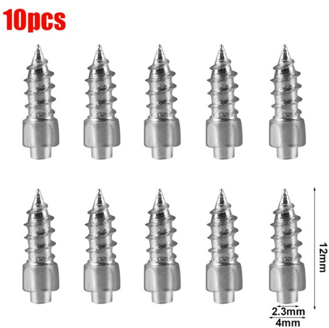 10-20pcs 눈 밑창에 대 한 Anti-skid 나사 손톱 자동차 오토바이 자전거 트럭 오프로드 타이어 Anti-slip Anti-ice 스파이크 합금, 1) 12x4mm