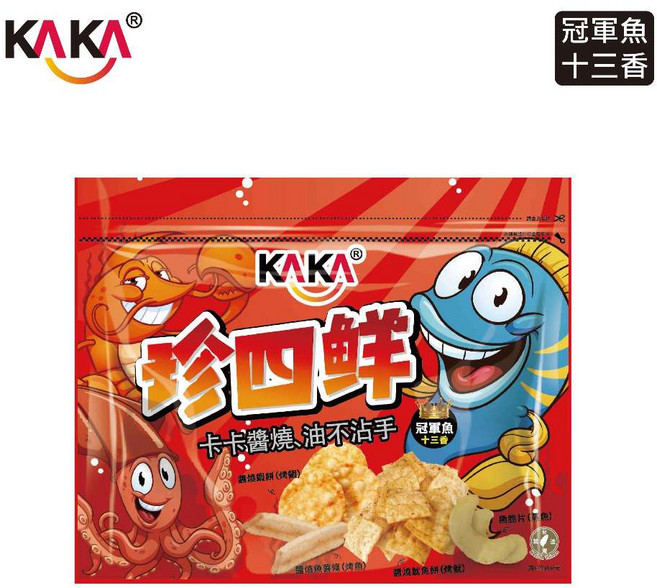 KAKA 珍四鮮 冠軍魚 十三香 蝦餅 88g, 1個