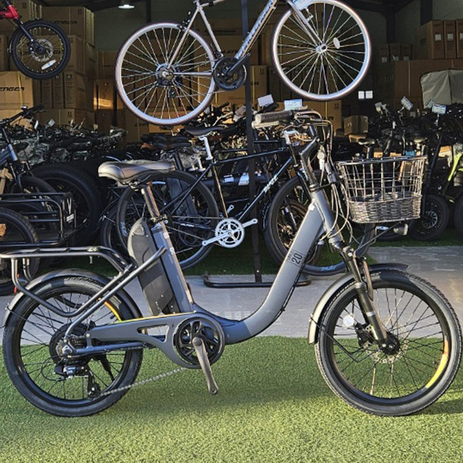 2024 알톤 벤조20 에디션 바구니 짐받이 500W 13.4AH 전동 전기자전거, PAS스로틀겸용, 그레이, 1개