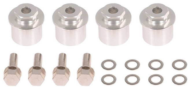 TRX-4 1/10 RC 차량용 메탈 너트 12mm 휠 허브 헥스 드라이브 어댑터 확장, 1개