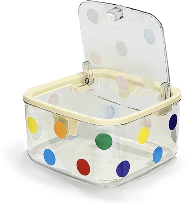 리리월드 귀여운 원터치 캡슐 세제 보관함, 1개, 소형 투명