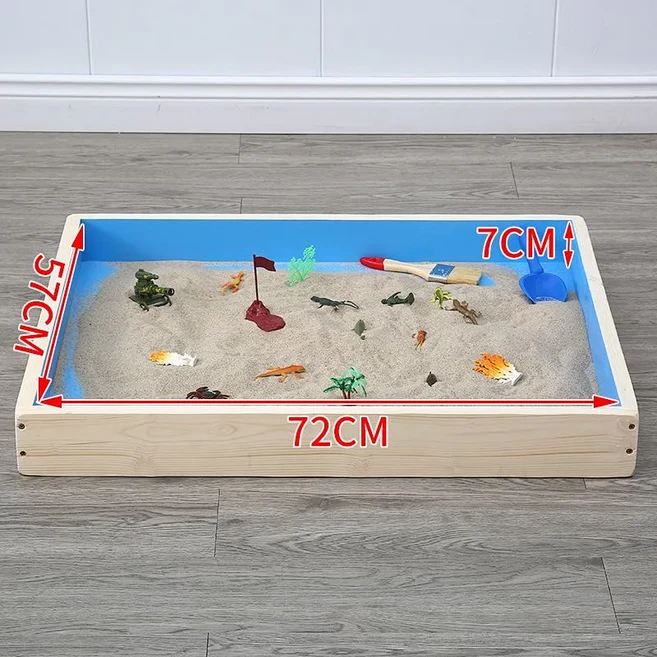 모래 테이블 샌드 아트 교구 박스 교육용 상자 촉감, 3. 72x57x7 표준 샌드박스