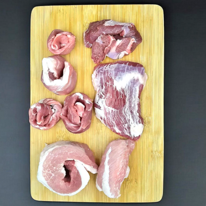 산청 흑돼지(냉장) 뒷고기 특수부위 모듬 500g 오후1시 발송, 1개