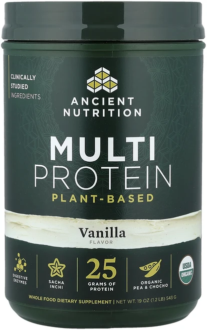 메이커제품입니다 Ancient Nutrition 종합 단백질 식물성 바닐라 맛 543g(1.2lb) 좋은효과를 보실수있습니다, 1개, 543g - 쿠팡