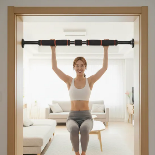 하모아 무타공 하중강화 문틀 철봉