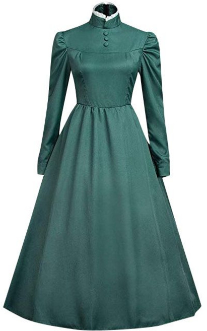 티류으스 하울의움직이는성 소피 코스프레드레스 롱드레스 코스프레의상 ZA, 롱 그린 드레스, 1개