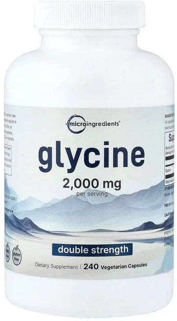 Micro Ingredients 글라이신 더블 강도 베지 240정 캡슐 1정당 500mg, 1개, 1개 - 쿠팡
