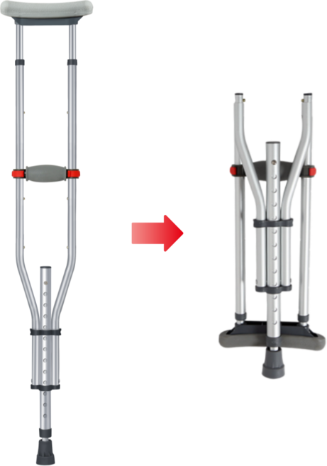 2H메디컬 컴팩트 목발 클러치, 일반형, 1개