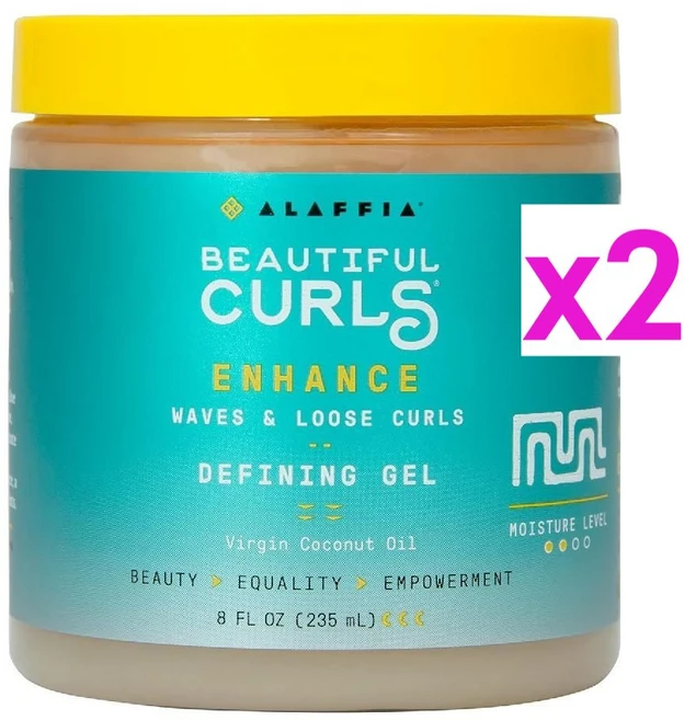 알라피아 컬 디파이닝 헤어 젤 버진 코코넛 오일 235ml 2팩 - 쿠팡