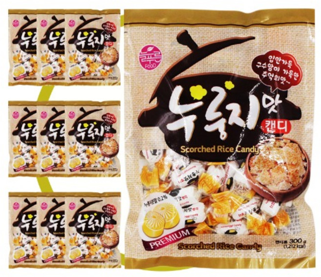 누룽지맛캔디 300g 10개입 1박스 캔디 늘푸른식품 무, 10개