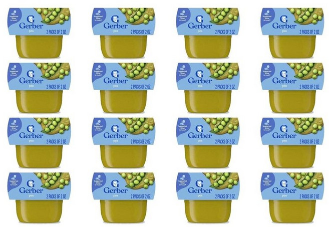 Gerber 거버 1단계 퓨레 완두콩 56g, 32개