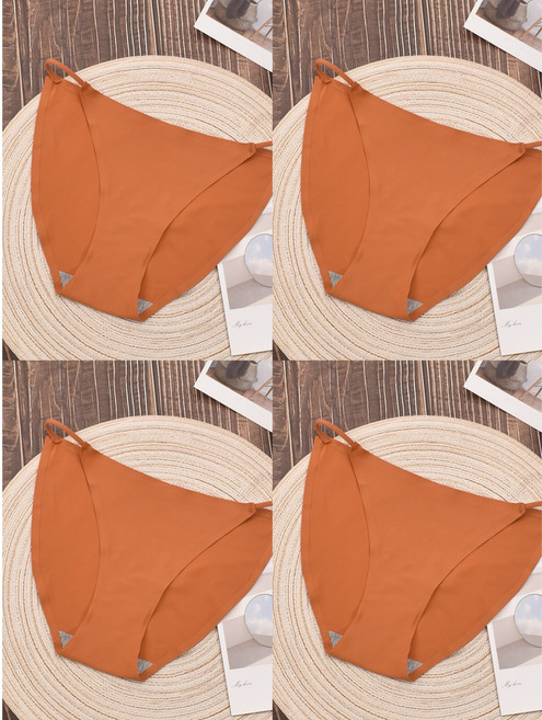 챙시 여성 심리스 골반 끈 팬티 아이스실크 노라인팬티 레깅스팬티 요가팬티 4P