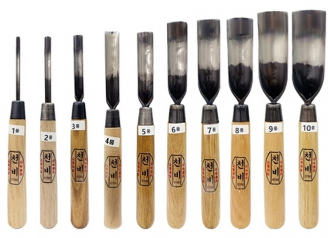 천비 조각도 곡환도 10종류 중 선택/공예 판화 목조각 조각칼 끌, 천비곡환도1품/3mm/WO