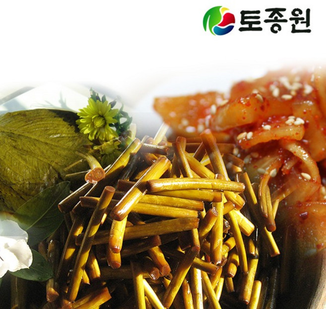 토종원 장아찌 모음 청양골 직접농사국산재료 고추 깻잎 오이 머위 마늘 민들레, 500g, 1개, 4. 무말랭이 장아찌