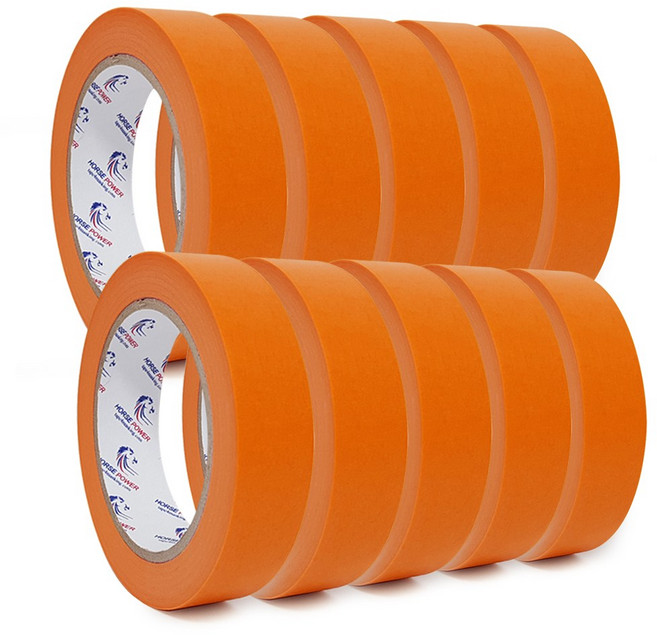 HSPW 오렌지 종이 마스킹 테이프 주황 20mm x 40M, 10개
