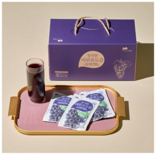 정직한 머루포도즙 (100ml x 30포) 2박스, 2개, 3L