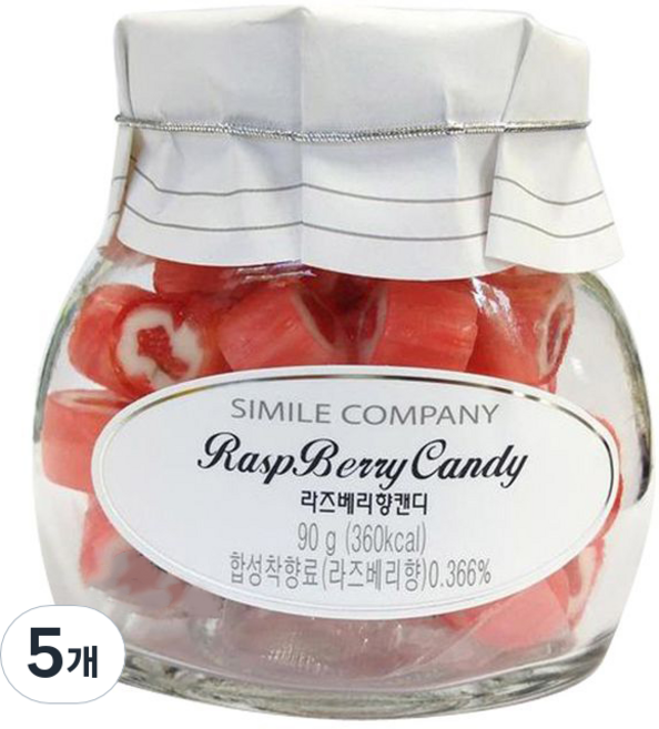 수제 라즈베리 향 캔디, 90g, 5개