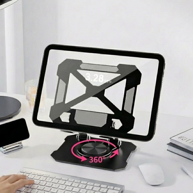 로앤몰 자유 회전 듀얼 방향 태블릿 거치대, 1개, 블랙