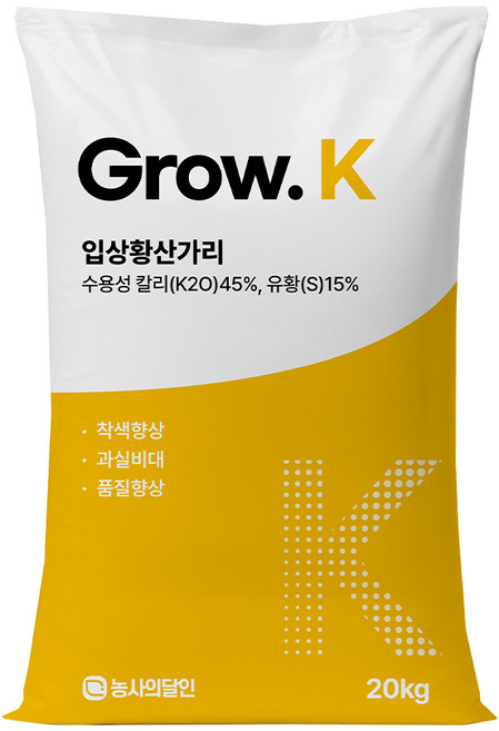 그로우K 입상황산가리 비료 마늘웃거름 황산칼륨, 20kg, 1개