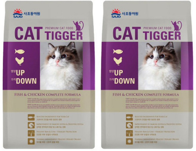 고양이대용량사료 사조동아원 캣티거 10kg x 2개