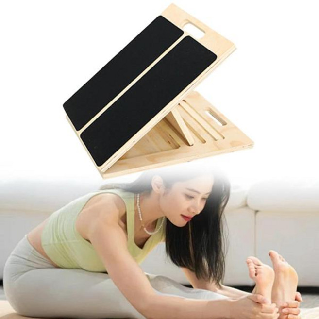 스트레칭보드 발목경사대 종아리운동 Adjustable Slant Board Calf Stretcher Wooden Folding Storage Stretching