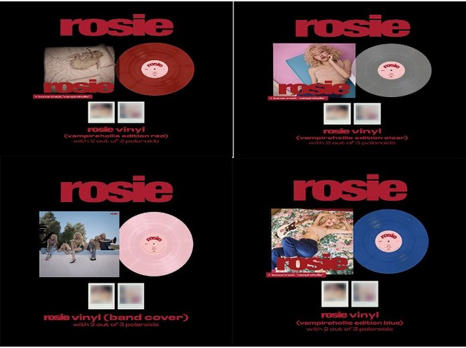 [LP] [버전선택] [ROSE] 블랙핑크 로제 ROSE first studio album rosie vinyl [컬러 LP] / 폴라로이드2종+가사지+LP, vampirehollie edition red