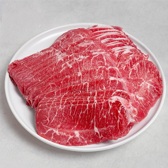 미국산 초이스등급 부채살 슬라이스 2.5mm 1kg (샤브샤브용), 1개