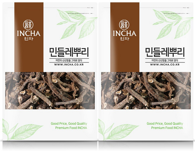 인차 국산 민들레뿌리 민들레뿌리차 민들레 뿌리, 300g, 2개